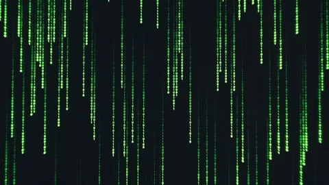 Matrix Code Background, Digital Rain of Green Characters Stock Footage 263506115