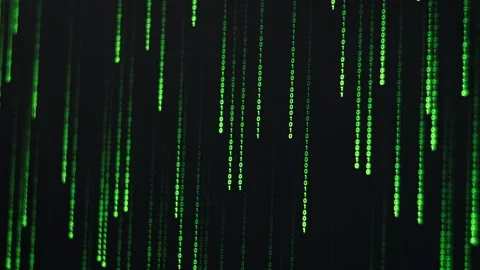Matrix Code Background, Digital Rain of Green Characters Stock Footage 264139182