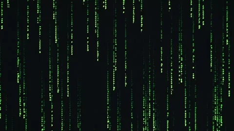 Matrix Code Background, Digital Rain of Green Characters Stock Footage 266064110