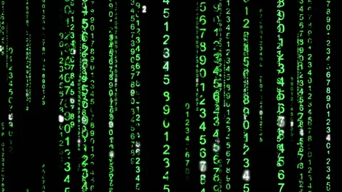 Matrix Code Binary Green Seamless Loop Digital Data Stock Footage 138481299