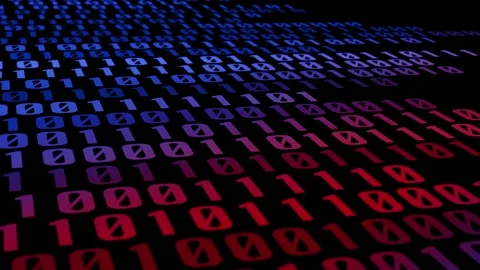 Matrix of code exploring the fluctuating stream of binary patterns on the code Stock Footage 246817122