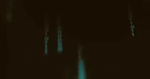 Matrix code, falling columns of numbers Stock Footage 323373406
