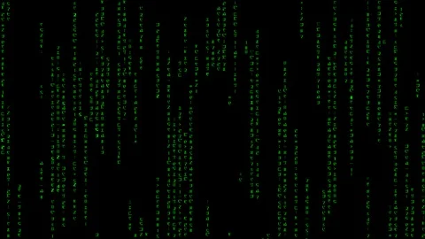 Matrix code motion graphics with dark background Stock Footage 123992796
