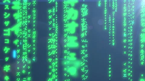 Matrix code program screen particle animation 스톡 동영상 150142336