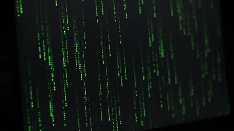 Matrix Code Rain Background, Green Digit... | Stock Video | Pond5