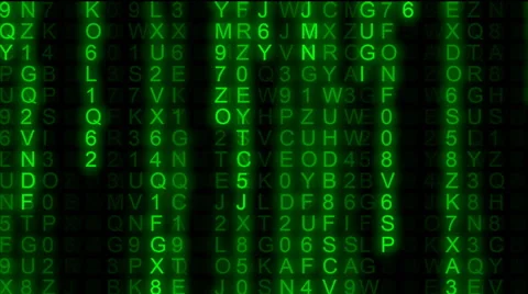 Matrix code rain partial front 15 seconds Stock Footage 65792764