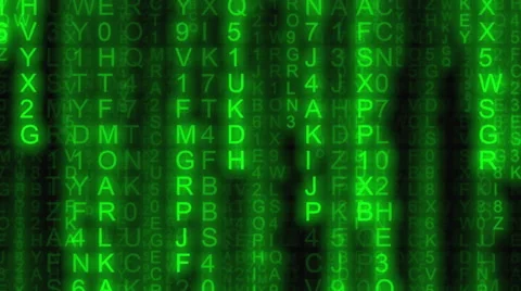 Matrix code rain zoom 30 seconds Stockbeeldmateriaal 66381773