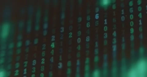 Matrix code on screen, flickering effect Stock Footage 322620092