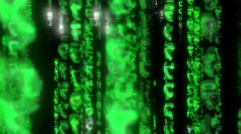 Matrix Coding digital data binary Numbers hacker technology Glowing Stock Footage 4747342