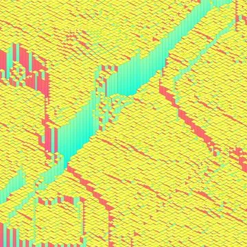 Matrix of countless blocks, big data, The concept of collapse,cloud computi.. Stock Illustration