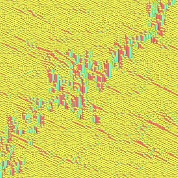 Matrix of countless blocks, big data, The concept of collapse,cloud computi.. Stock Illustration