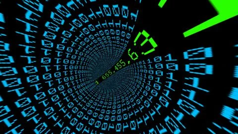Matrix data tunnel 库存插图