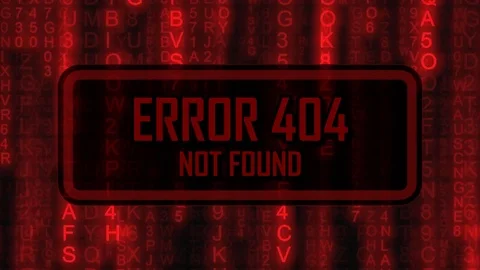 Matrix detected error 404 Stock Footage 82905732