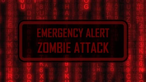 Matrix detected zombie attack emergency Stock Footage 82916225