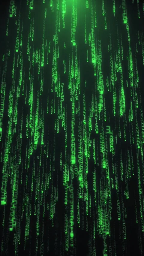 Matrix Digital Code Glitch Cyber Technology Background Stock Footage 311130861