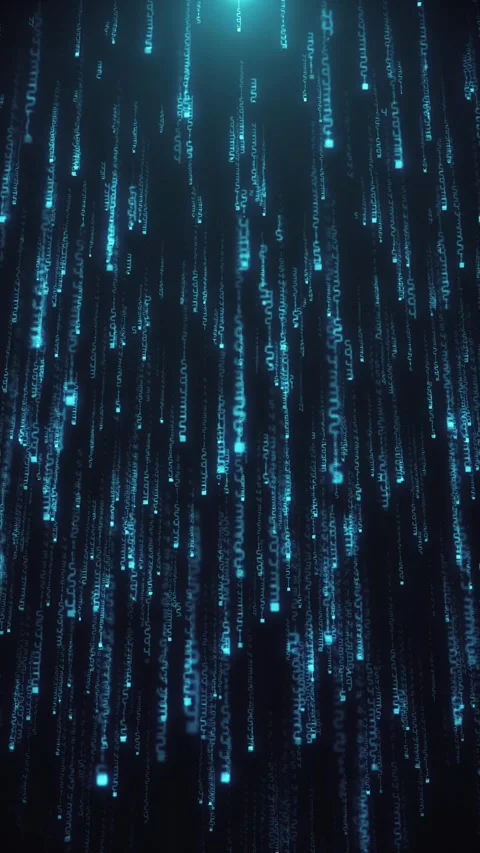 Matrix Digital Code Glitch Cyber Technology Background Stock Footage 311130868