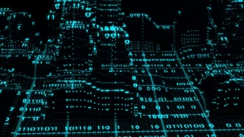 Matrix digital technology background. Stock Footage 305047747