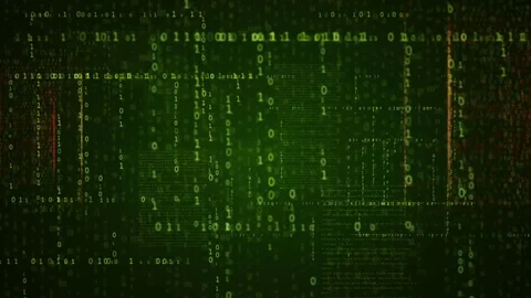 Matrix Digital Text. GREEN Running code text flying. Stock Footage 75453760