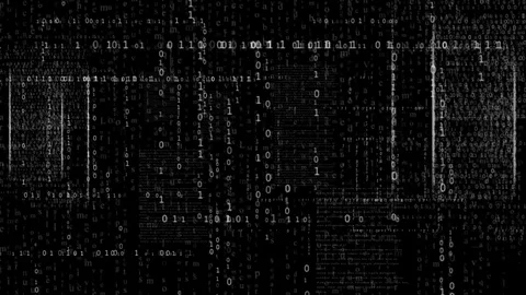 Matrix Digital Text.Alpha PNG. Running code text flying. Video stock 75453710