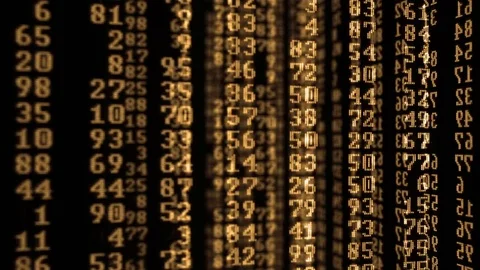 Matrix digital world. Streams double digits. IT concept. Video stock 72906035