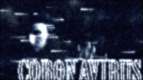 Matrix effect. human hand, 2019-nCoV inscription appears on black cyber pattern Stock Footage 127056043