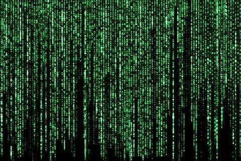Matrix falling code Stock Photos