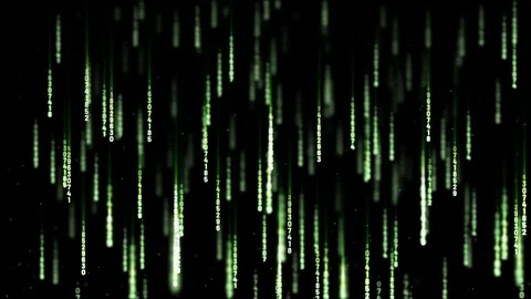 Matrix Falling Through Camera Stock Footage 127250771