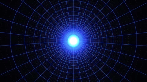 Matrix, in the form of a tunnel. Abstract dynamic background. Stock Footage 268614813