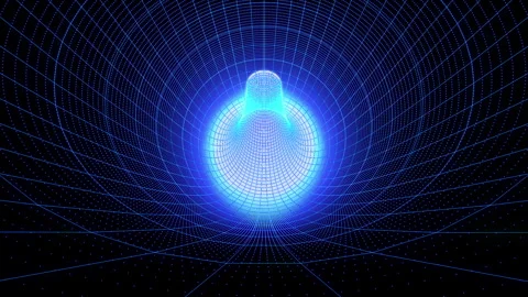 Matrix, in the form of a tunnel. Abstract dynamic background. Stock Footage 277491010