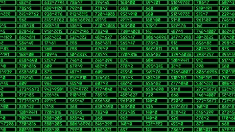 Matrix frame. Calm market. Changing numbers. Business background. Seamless loop Stock Footage 96070579