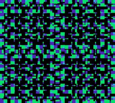 Matrix Geometric Seamless Pattern Mosaic Stock Illustration
