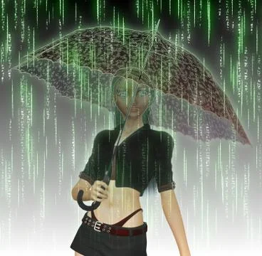 Matrix girl Illustrazione stock