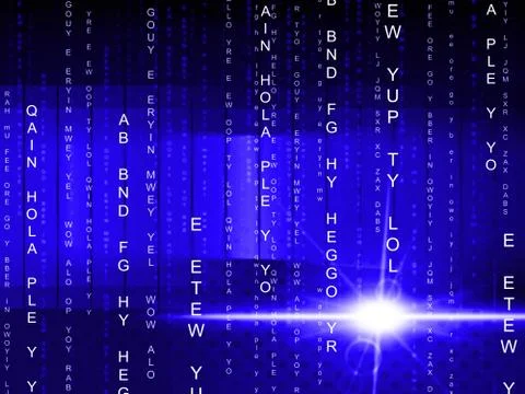 Matrix glow representing light burst and high-tech Stock Illustration