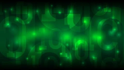 Matrix green background with binary code, digital code, cloud of big data vector Stock Illustration