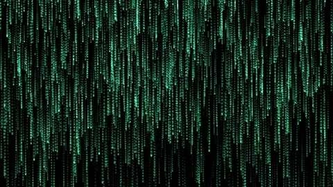 Matrix green background. Digital codes and algorithms on the monitor screen.. Stock Footage 295259226