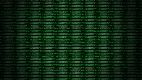 Matrix green binary code flicker Stockbeeldmateriaal 347932382