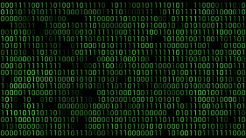 Matrix green binary code streaming Stock Video Pond5