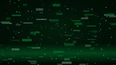Matrix green on black tv static noise animation, glitch motion background Stock Footage 346233331