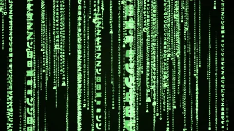 Matrix green code rain looping animation Stock Footage 61738182
