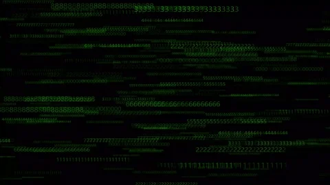 Matrix green data stream code rain effect visual element tech-driven cyberpunk Vidéo 328395424