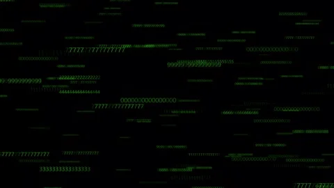 Matrix green data stream numbers code rain effect visual element tech-driven Vidéo 328396372