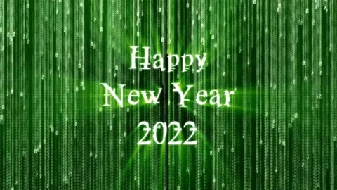 Matrix happy new year 2022 Stock Footage 166429686