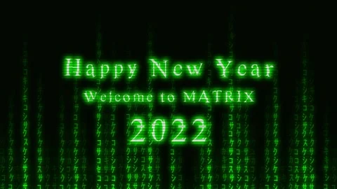 Matrix happy new year 2022 Stock Footage 166520289