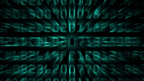 Matrix hexadecimal data flowing in cyberspace animation Stock Footage 188920818