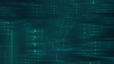 Matrix hexadecimal data flowing in cyberspace animation Stock Footage 237097404