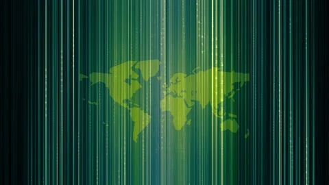 Matrix hexadecimal data flowing in cyberspace animation Stock Footage 237917038