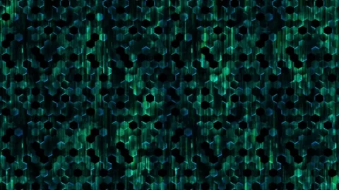 Matrix hexagon abstract wallpaper background techno Loop Tile. This looping and Video stock 300430516