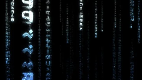 Matrix hologram 3D code wet effect. Technology and connection concept Stock Footage 269124712
