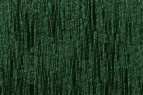 Matrix-like image of code running on a computer terminal 库存照片