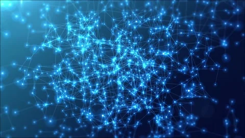 Matrix of lines orbiting and growing complexity Stock Footage 142727139